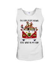 DOG ON A DARK DESERT HIGHWAY Unisex Tank tile