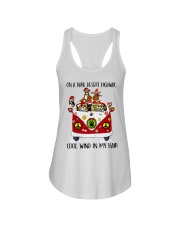 DOG ON A DARK DESERT HIGHWAY Ladies Flowy Tank tile