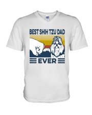Best Shih Tzu Dad V-Neck T-Shirt tile