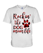 ROCKIN MOM LIFE V-Neck T-Shirt tile