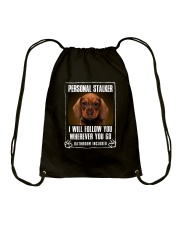Dachshund Will Follow You Drawstring Bag thumbnail