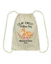 Mother Our First Mother's Day 2021 Deer Drawstring Bag tile