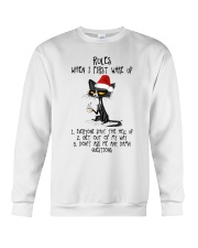 CAT RULES WHEN I FIRST WAKE UP Crewneck Sweatshirt tile