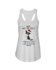 CAT RULES WHEN I FIRST WAKE UP Ladies Flowy Tank tile