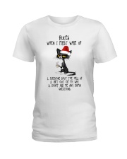CAT RULES WHEN I FIRST WAKE UP Ladies T-Shirt tile