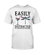 Easily Distracted By Dragonflies And Wine Classic T-Shirt thumbnail