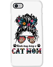 Kinda Busy Being A Cat Mom NT516 Phone Case tile