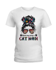 Kinda Busy Being A Cat Mom NT516 Ladies T-Shirt tile