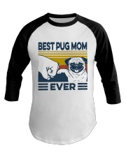 Best Pug Mom Baseball Tee tile