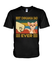 Best Chihuahua Dad Vintage V-Neck T-Shirt tile