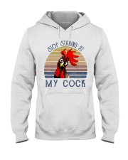 Stop Staring At My Cock Hooded Sweatshirt tile