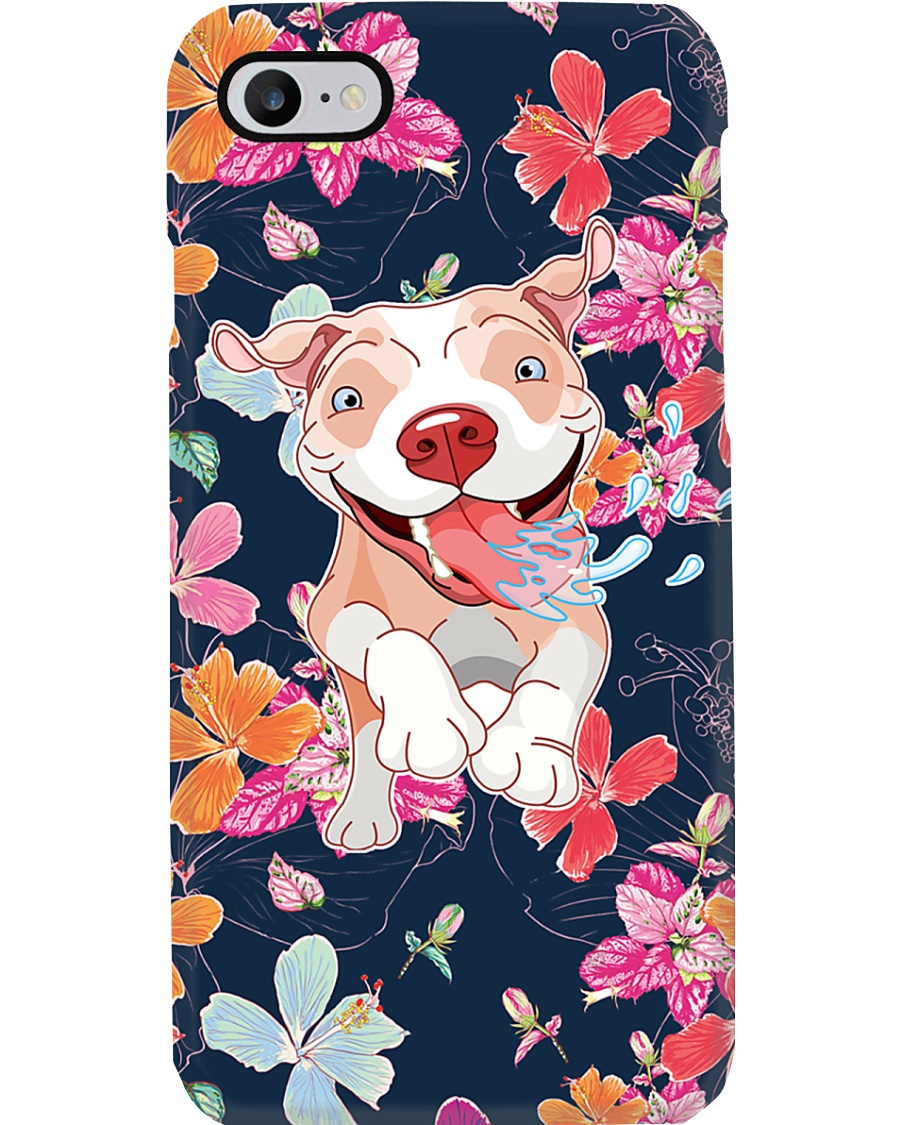 Pit Bull Happy Flower Phonecase Phone Case