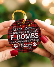 Dog Dear Santa Sorry For All The F-Bombs Circle ornament - single (porcelain) aos-circle-ornament-single-porcelain-lifestyles-08