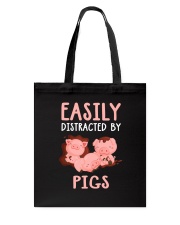 Easily Distracted By Pigs Tote Bag thumbnail