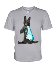German Shepherd Dog I Love Mom V-Neck T-Shirt thumbnail