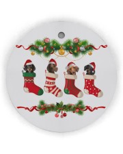 Dachshund Merry Christmas Circle ornament - single (wood) thumbnail