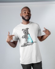 Pit Bull I Love Mom Tattoo Classic T-Shirt apparel-classic-tshirt-lifestyle-front-32