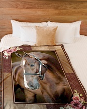 Horse Beauty Large Fleece Blanket - 60" x 80" aos-coral-fleece-blanket-60x80-lifestyle-front-02