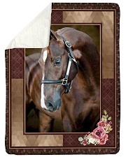 Horse Beauty Large Sherpa Fleece Blanket - 60" x 80" thumbnail