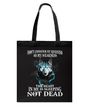 The beast in me is sleeping not dead Tote Bag thumbnail