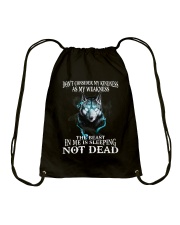 The beast in me is sleeping not dead Drawstring Bag thumbnail