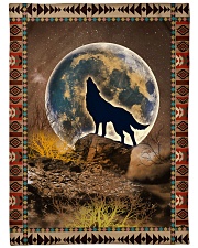 Wolf Funny Howling At The Moon Graphic Design Large Fleece Blanket - 60" x 80" front