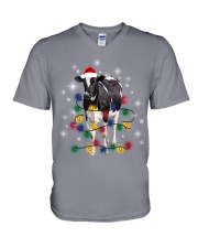 Cow Light Xmas V-Neck T-Shirt thumbnail