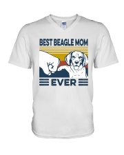 Best Beagle Mom V-Neck T-Shirt tile