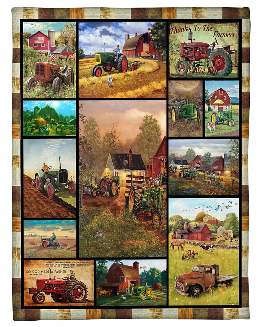 Tractor Funny Blanket Farmer Graphic Design Small Fleece Blanket - 30" x 40"