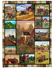 Tractor Funny Blanket Farmer Graphic Design Large Fleece Blanket - 60" x 80" front