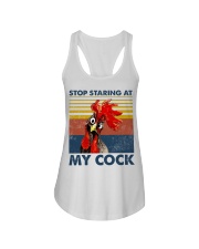 Chicken Stop Starring At My Cock Ladies Flowy Tank tile