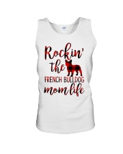 FRENCH BULLDOG ROCKIN MOM LIFE Unisex Tank tile