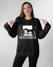 HORSE AND INTO THE BARN I GO Crewneck Sweatshirt apparel-crewneck-sweatshirt-lifestyle-front-11