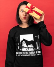 HORSE AND INTO THE BARN I GO Crewneck Sweatshirt apparel-crewneck-sweatshirt-lifestyle-front-17