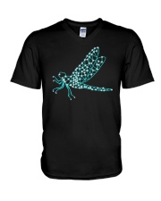 Dragonfly Ruby V-Neck T-Shirt thumbnail