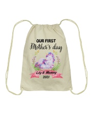Mother Our First Mother's Day Unicorn 2021 Drawstring Bag tile