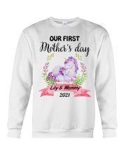 Mother Our First Mother's Day Unicorn 2021 Crewneck Sweatshirt tile