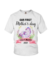 Mother Our First Mother's Day Unicorn 2021 Youth T-Shirt tile