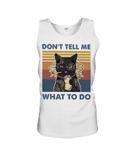 Cat Dont Tell Me Unisex Tank tile