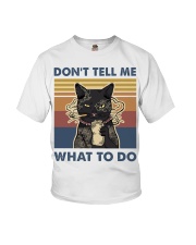 Cat Dont Tell Me Youth T-Shirt tile