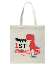 Mother Our First Mother's Day 2021 Dinosaur Tote Bag tile