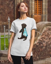 Chocolate Labrador I Love Mom Tattoo Classic T-Shirt apparel-classic-tshirt-lifestyle-06