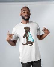 Chocolate Labrador I Love Mom Tattoo Classic T-Shirt apparel-classic-tshirt-lifestyle-front-32