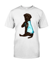 Chocolate Labrador I Love Mom Tattoo Classic T-Shirt front