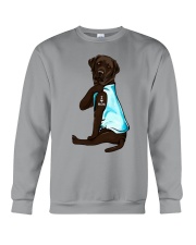 Chocolate Labrador I Love Mom Tattoo Crewneck Sweatshirt thumbnail