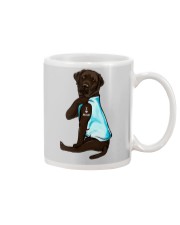 Chocolate Labrador I Love Mom Tattoo Mug thumbnail