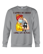 Labrador Balck Living Life In Peace Crewneck Sweatshirt thumbnail