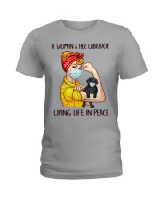 Labrador Balck Living Life In Peace Ladies T-Shirt thumbnail