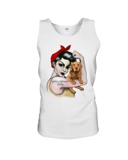Golden Retriever Lady Unisex Tank thumbnail