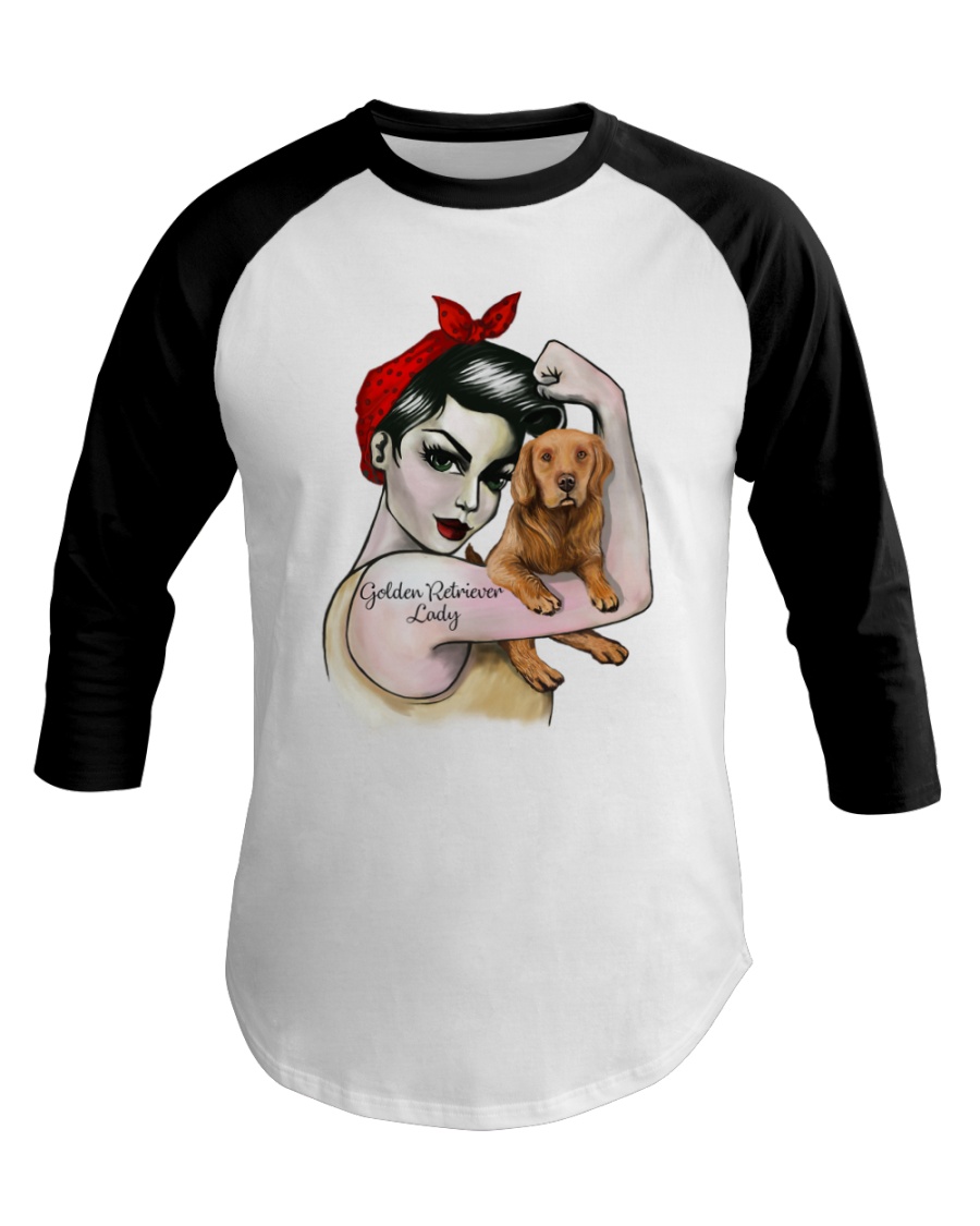 Golden Retriever Lady Baseball Tee